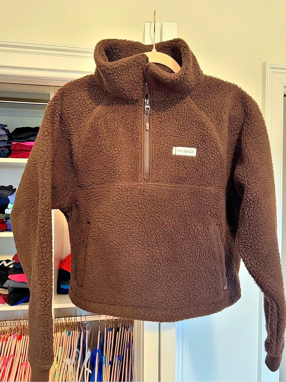Rhoback Rivanna Fleece Pullover Brown Fleece Size Small